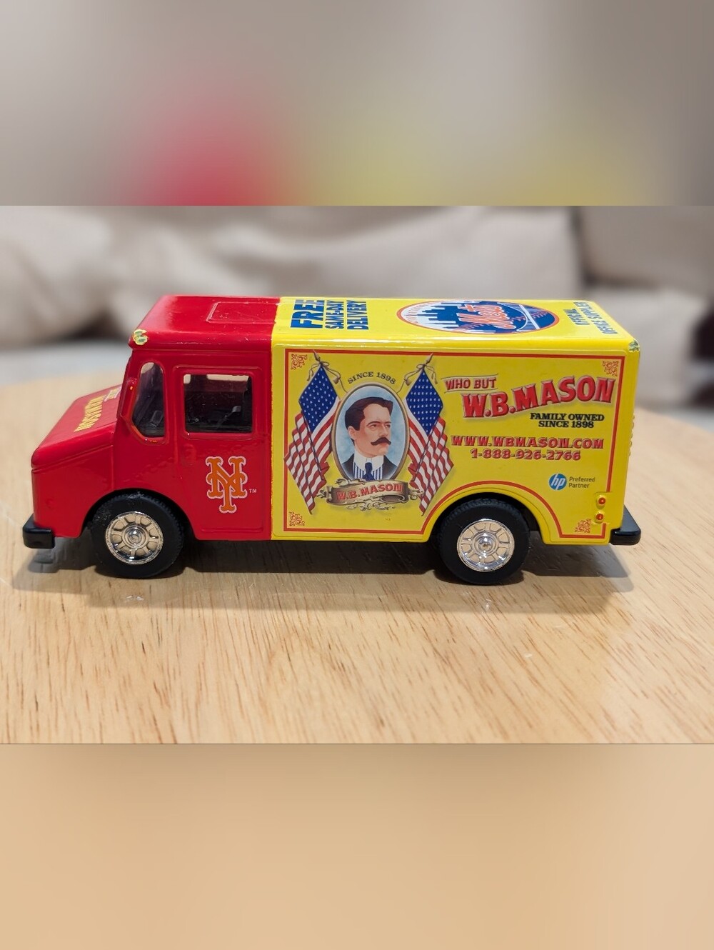 Limited-edition W.B. Mason New York Mets toy delivery truck